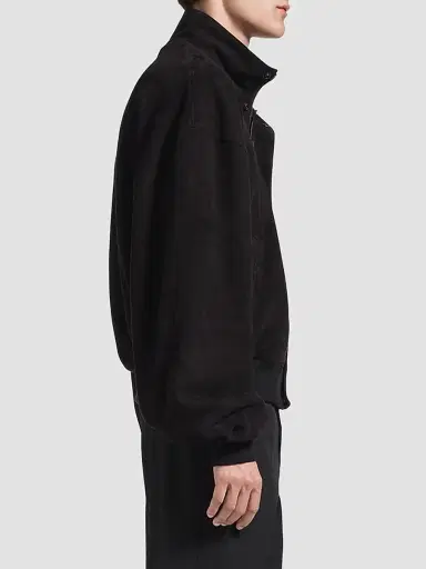 Balenciaga Men's Blouson Suede Jacket - Black - Size XS | Thumbnail 4