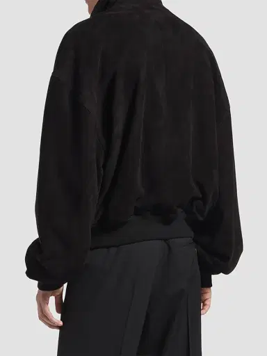 Balenciaga Men's Blouson Suede Jacket - Black - Size XS | Thumbnail 5