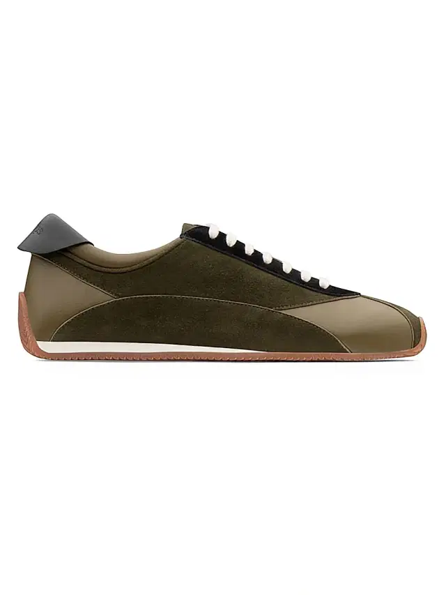 Neous Women's Berenices Low-Top Suede & Leather Sneakers - Olive Black