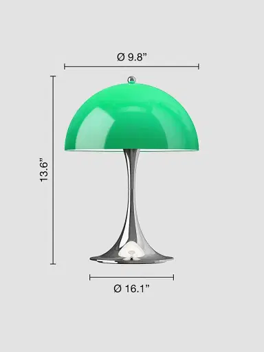 Louis Poulsen Panthella 250 Portable Original Chrome Lamp - Original Opal Green | Thumbnail 3 Louis Poulsen Panthella 250 Portable Original Chrome Lamp - Original Opal Green | Thumbnail 3