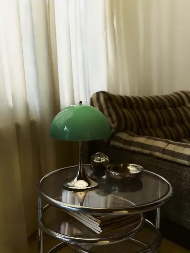Louis Poulsen Panthella 250 Portable Original Chrome Lamp - Original Opal Green | Thumbnail 5 Louis Poulsen Panthella 250 Portable Original Chrome Lamp - Original Opal Green | Thumbnail 5