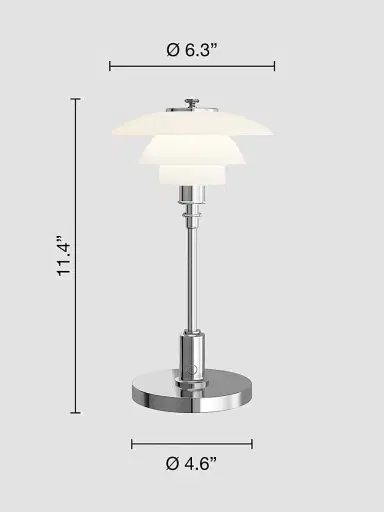 Louis Poulsen Ph 1/1 Portable Chrome Plate Lamp | Thumbnail 3