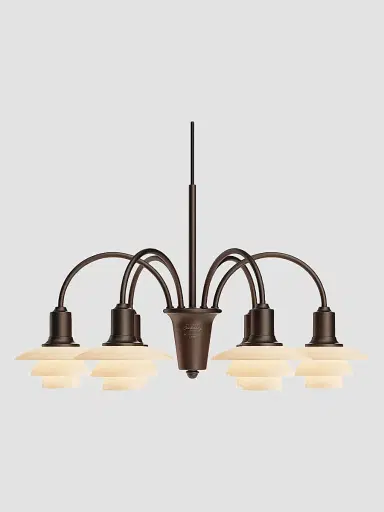 Louis Poulsen Ph 1/1 Aged Brass 6-Light Chandelier | Thumbnail 2