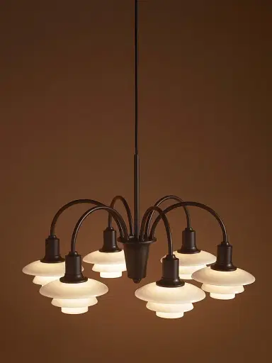 Louis Poulsen Ph 1/1 Aged Brass 6-Light Chandelier | Thumbnail 4
