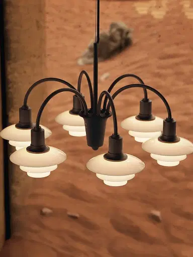 Louis Poulsen Ph 1/1 Aged Brass 6-Light Chandelier | Thumbnail 5