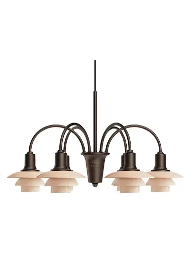 Louis Poulsen Ph 1/1 Aged Brass 6-Light Chandelier | Thumbnail 1