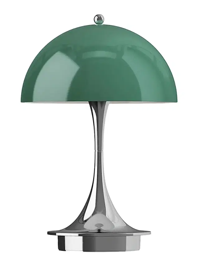 Louis Poulsen Panthella 160 Portable Original Chrome Lamp - Original Opal Green