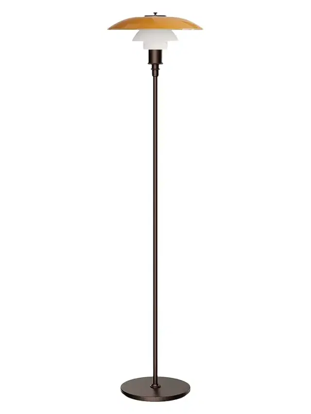 Louis Poulsen Ph 3/2 Centenary Floor Lamp - Amber Opal White