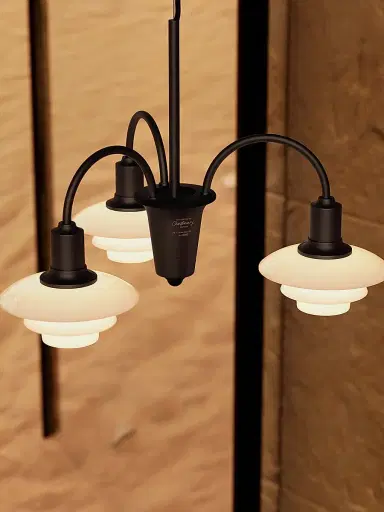 Louis Poulsen Ph 1/1 Aged Brass 3-Light Chandelier | Thumbnail 4 Louis Poulsen Ph 1/1 Aged Brass 3-Light Chandelier | Thumbnail 4