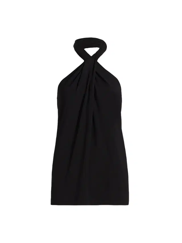 Toteme Women's Twisted Jersey Halter Top - Black