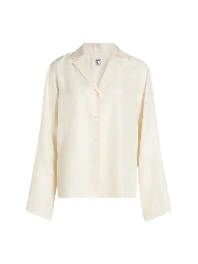 Toteme Women's Monogram Silk Pajama Top - Cream
