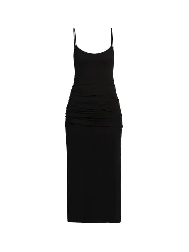 TOTEME Women's Draped Jersey Slip Midi Dress - Black - Size XL | Thumbnail 1