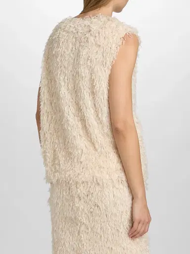 TOTEME Women's Feathered Jersey Sleeveless Top | Thumbnail 5 TOTEME Women's Feathered Jersey Sleeveless Top | Thumbnail 5