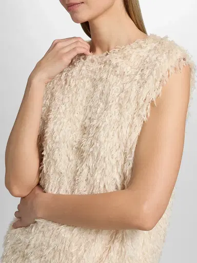 TOTEME Women's Feathered Jersey Sleeveless Top | Thumbnail 6 TOTEME Women's Feathered Jersey Sleeveless Top | Thumbnail 6