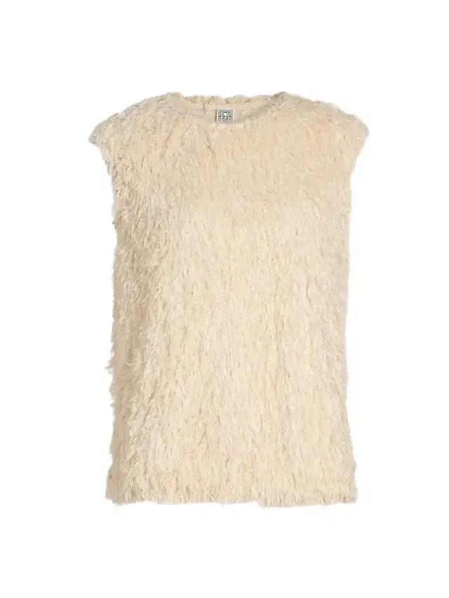Toteme Women's Feathered Jersey Sleeveless Top - Eggshell