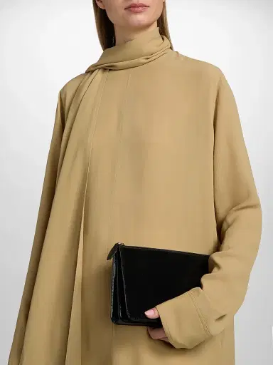 TOTEME Women's Draped Scarf Blouse - Desert - Size 12 | Thumbnail 6