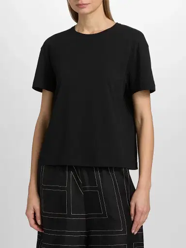 TOTEME Women's Embroidered Monogram Cotton Classic T-Shirt | Thumbnail 3 TOTEME Women's Embroidered Monogram Cotton Classic T-Shirt | Thumbnail 3