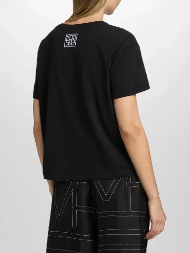 TOTEME Women's Embroidered Monogram Cotton Classic T-Shirt | Thumbnail 5 TOTEME Women's Embroidered Monogram Cotton Classic T-Shirt | Thumbnail 5