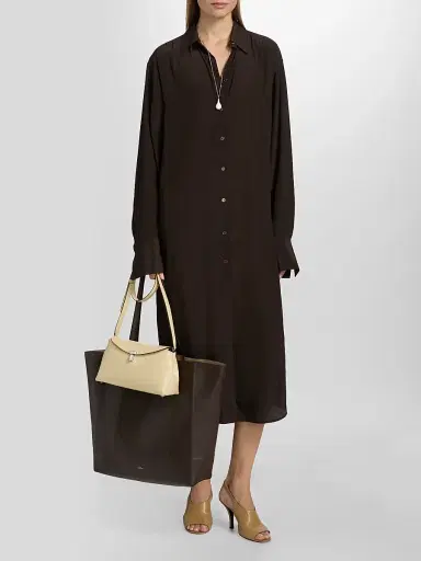 TOTEME Women's Silk Midi Shirtdress | Thumbnail 2 TOTEME Women's Silk Midi Shirtdress | Thumbnail 2