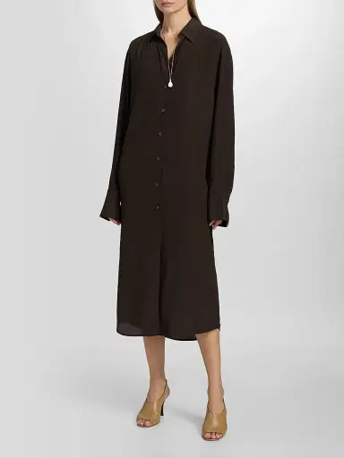 TOTEME Women's Silk Midi Shirtdress | Thumbnail 3 TOTEME Women's Silk Midi Shirtdress | Thumbnail 3