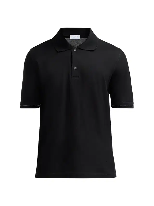 FERRAGAMO Men's Cotton Pique Short-Sleeve Polo Shirt - Black White