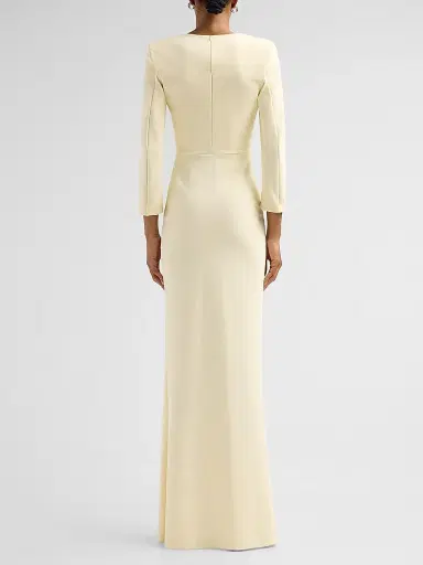 Chiara Boni La Petite Robe Women's Addie Embellished-Side Column Gown | Thumbnail 3 Chiara Boni La Petite Robe Women's Addie Embellished-Side Column Gown | Thumbnail 3