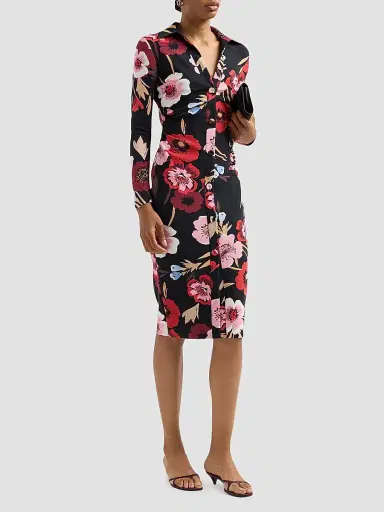 Chiara Boni La Petite Robe Women's Taima Jersey Knee-Length Shirtdress | Thumbnail 4 Chiara Boni La Petite Robe Women's Taima Jersey Knee-Length Shirtdress | Thumbnail 4