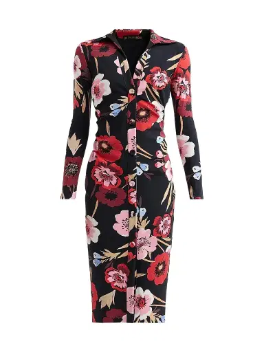 Chiara Boni La Petite Robe Women's Taima Jersey Knee-Length Shirtdress | Thumbnail 1 Chiara Boni La Petite Robe Women's Taima Jersey Knee-Length Shirtdress | Thumbnail 1