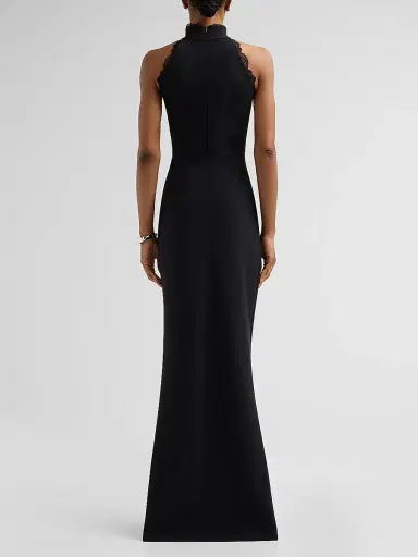 Chiara Boni La Petite Robe Women's Kyomi Lace-Trim Draped Gown | Thumbnail 3 Chiara Boni La Petite Robe Women's Kyomi Lace-Trim Draped Gown | Thumbnail 3