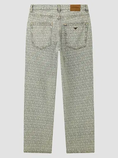 Emporio Armani Men's Logo Relaxed Jeans - Light Blue Denim - Size 38 | Thumbnail 3
