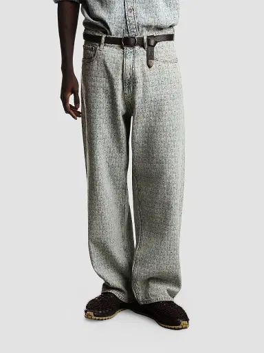 Emporio Armani Men's Logo Relaxed Jeans - Light Blue Denim - Size 38 | Thumbnail 4