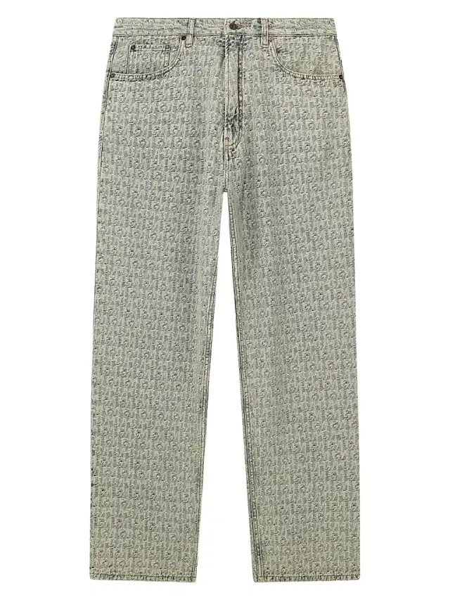 Men's Logo Relaxed Jeans - Light Blue Denim