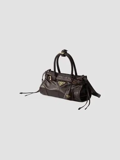 Prada Women's Bonnie Leather Top Handle Bag - Brown | Thumbnail 2