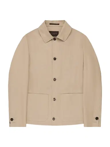 Slowear Men's Wool-Linen Button-Front Chore Jacket - Light Beige | Thumbnail 1
