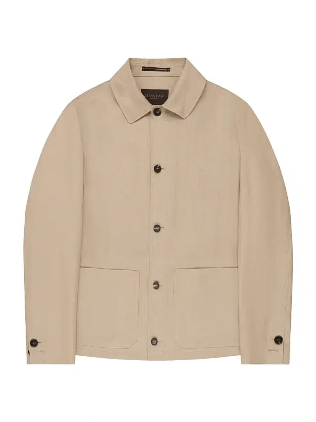 Slowear Men's Wool-Linen Button-Front Chore Jacket - Light Beige