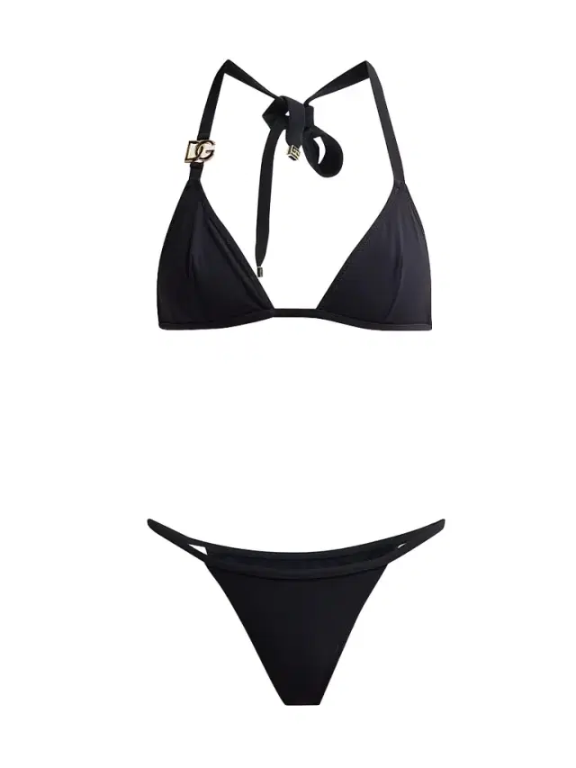 Dolce & Gabbana Women's Logo Triangle Bikini - Nero