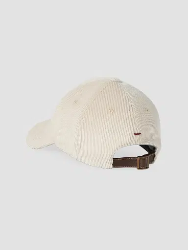 Brunello Cucinelli Men's Comfort Cotton and Cashmere Corduroy Baseball Cap - Ivory - Size XXL | Thumbnail 2