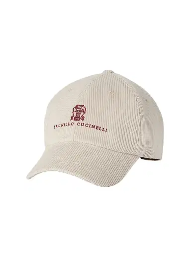 Brunello Cucinelli Men's Comfort Cotton and Cashmere Corduroy Baseball Cap - Ivory - Size XXL | Thumbnail 1