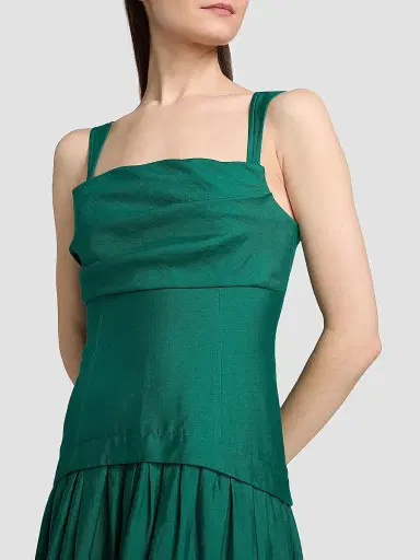 ACLER Women's Forever Young Reeve Linen-Blend Drop-Waist Maxi Dress - Deep Emerald - Size 12 | Thumbnail 6 ACLER Women's Forever Young Reeve Linen-Blend Drop-Waist Maxi Dress - Deep Emerald - Size 12 | Thumbnail 6