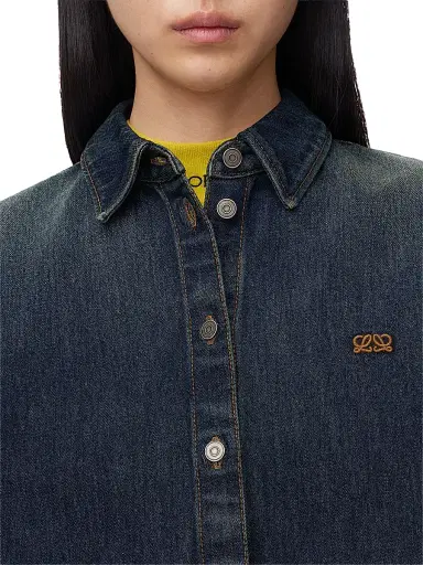 Loewe Women's Denim Short-Sleeve Shirt | Thumbnail 5 Loewe Women's Denim Short-Sleeve Shirt | Thumbnail 5