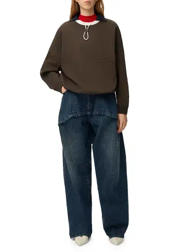 Loewe Women's Layered Wide-Leg Jeans | Thumbnail 2 Loewe Women's Layered Wide-Leg Jeans | Thumbnail 2
