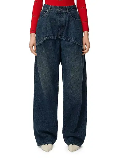 Loewe Women's Layered Wide-Leg Jeans | Thumbnail 3 Loewe Women's Layered Wide-Leg Jeans | Thumbnail 3
