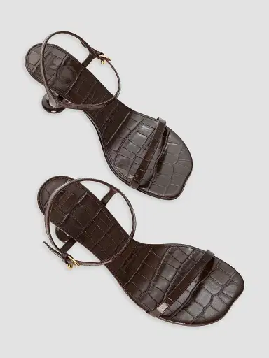 Loewe Women's Toy 90MM Croc-Embossed Sandals | Thumbnail 3 Loewe Women's Toy 90MM Croc-Embossed Sandals | Thumbnail 3