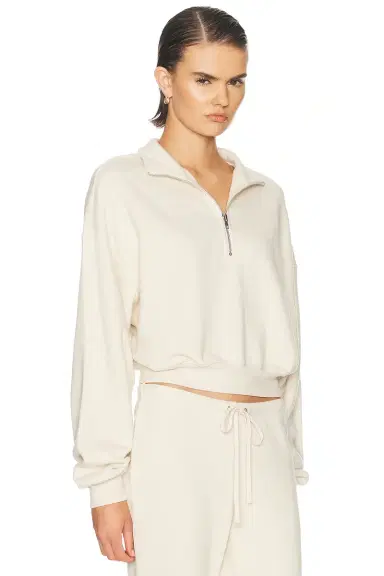 Skims Drapey French Terry Half Zip Pullover Sweatshirt | Thumbnail 2 Skims Drapey French Terry Half Zip Pullover Sweatshirt | Thumbnail 2