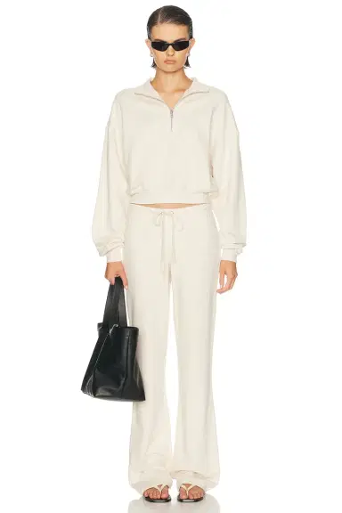Skims Drapey French Terry Half Zip Pullover Sweatshirt | Thumbnail 4 Skims Drapey French Terry Half Zip Pullover Sweatshirt | Thumbnail 4