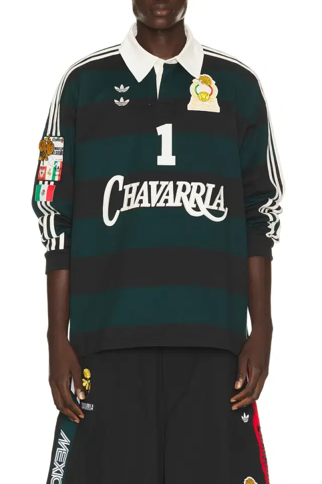 adidas Originals x Willy Chavarria Portero Rugby Long Sleeve Shirt