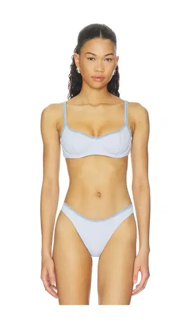 Frankies Bikinis X Paige Lorenze Cola Ribbed Bikini Top | Thumbnail 1 Frankies Bikinis X Paige Lorenze Cola Ribbed Bikini Top | Thumbnail 1