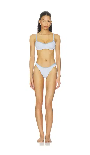 Frankies Bikinis X Paige Lorenze Dove Ribbed Bikini Bottom | Thumbnail 4 Frankies Bikinis X Paige Lorenze Dove Ribbed Bikini Bottom | Thumbnail 4
