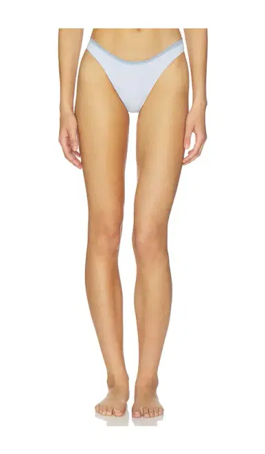 Frankies Bikinis X Paige Lorenze Dove Ribbed Bikini Bottom | Thumbnail 1 Frankies Bikinis X Paige Lorenze Dove Ribbed Bikini Bottom | Thumbnail 1