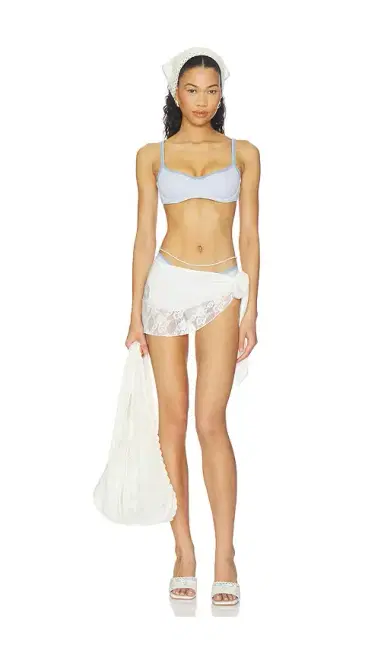 Frankies Bikinis X Paige Lorenze Cloud Nine Satin Sarong | Thumbnail 5 Frankies Bikinis X Paige Lorenze Cloud Nine Satin Sarong | Thumbnail 5